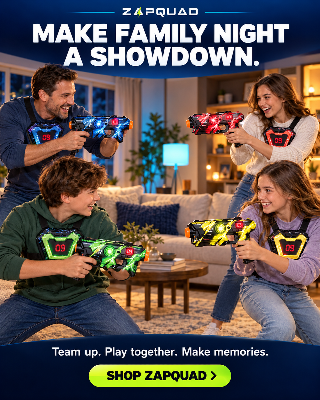 ZAPQUAD family laser tag night